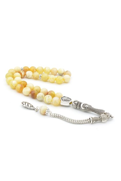 Genuine Natural Yellow Opal Stone Rosary 8 mm