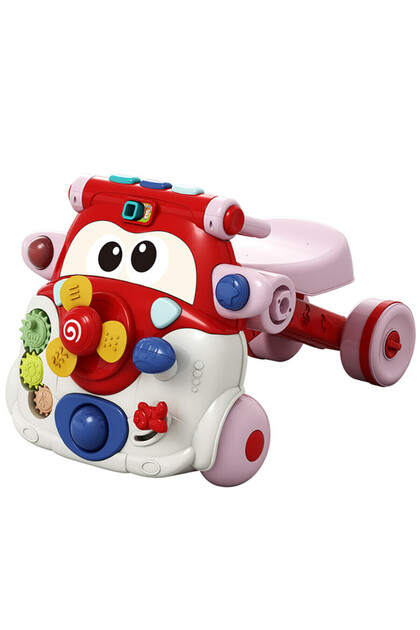 3-IN-1 Baby Walker/Kids Cycle/Scooter Skates w/Musical keyboard-Red