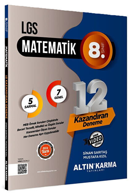 Altın Karma Yayınları ALTIN KARMA 8.SINIF LGS MATEMATİK 12 Sarmal