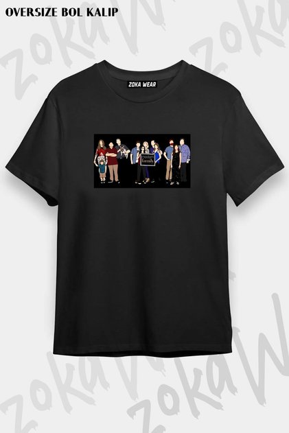 Unisex Oversize Mold Modern Family Design Printed Tshirt