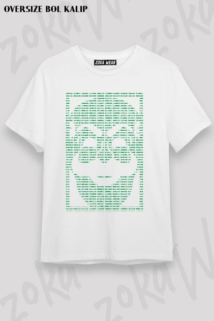 تي شيرت مطبوع بتصميم كبير الحجم للجنسين من Mr Robot Fsociety Binary