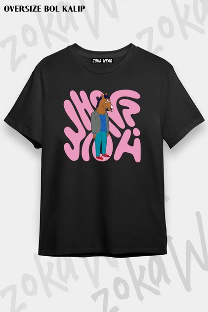 Unisex Oversize Fit Bojack Horseman 3 Design Printed Tshirt