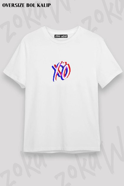 Unisex Oversize'Glitch Xo the Weeknd' Design Printed T-Shirt