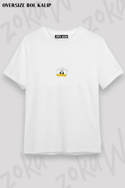 Unisex Oversize Mold Pato Donald Design Printed Tshirt