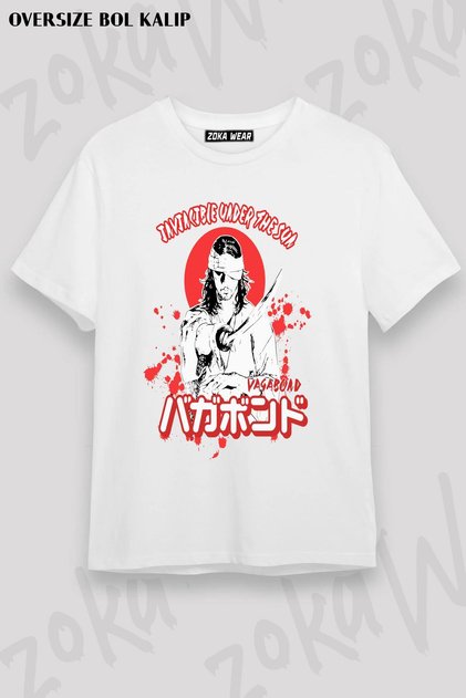 Unisex Oversize Mold Vagabond Invincible under the Sun Design Printed Tshirt