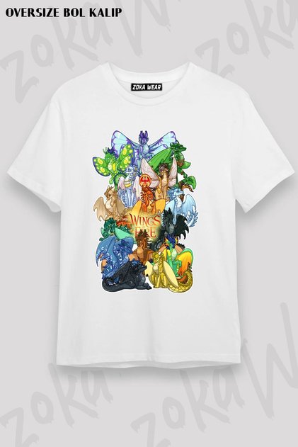 Unisex Oversize Mold Wings of Fire2 Design Printed Tshirt