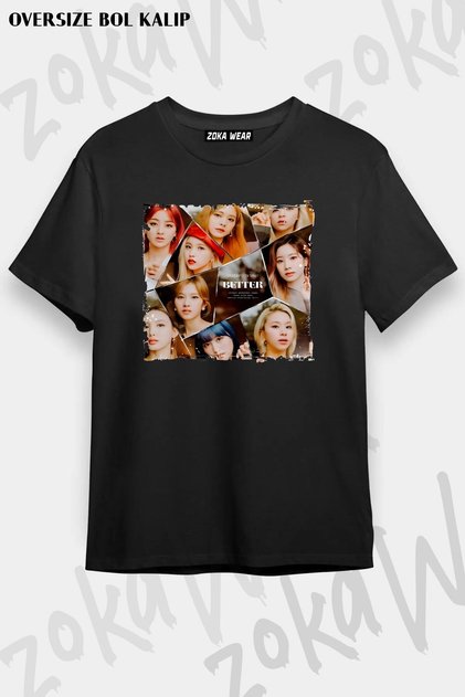Unisex Oversize Mold Twice Design Printed Tshirt
