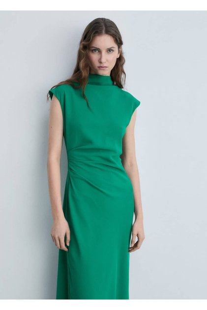 Drape A-Line Dress with Waist