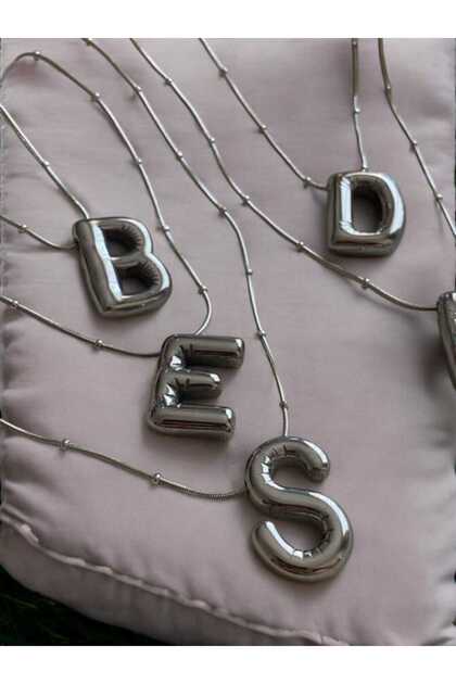 316L Steel B Letter Balloon Necklace - Silver Color, 1St Quality Non-Tarnishing Design