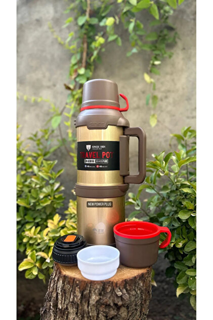 şelalegift 4 Litre Aile Boy Paslanmaz Çelik Termos Doğa Piknik
