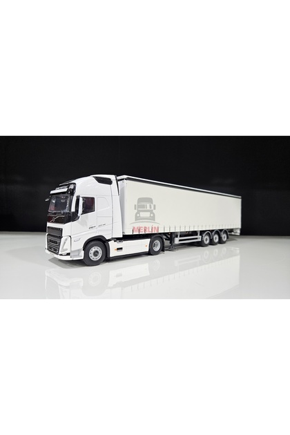 Wsi Model 1/50 Volvo FH5 4X2 Beyaz + Perdeli / Tenteli Dorse Tır