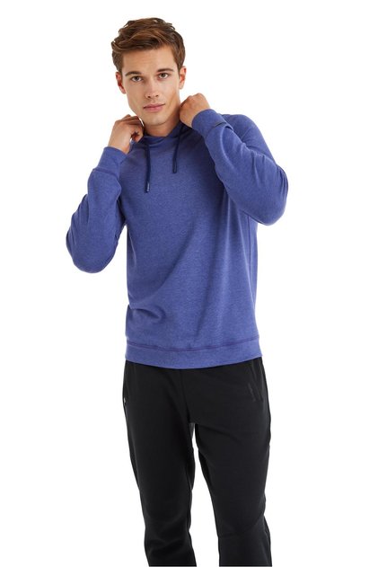 Erkek  Kapüşonlu Flash Thermal Mor Sweatshirt C8T6N4O7