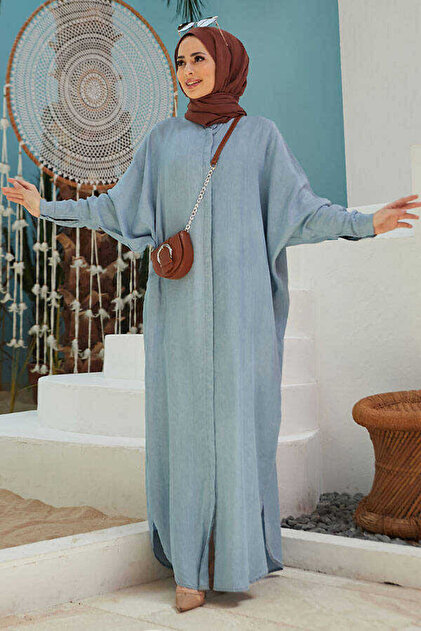 Neways 6571-Denim Abaya Mavi - Fiyatı, Yorumları