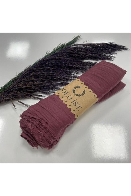 Polo, Please. Line Bürümcük Shawl Dark Rose Brown Lbr11