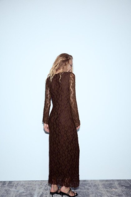 Butik Allbucks Zara, Lace Long Dress Abzra1051- Trendyol