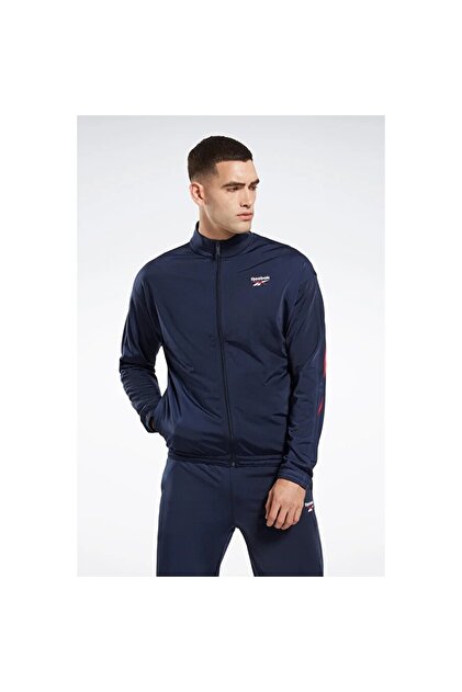 Reebok Identity Vector Knit Erkek Lacivert Dik Yaka Ceket - Fiyatı