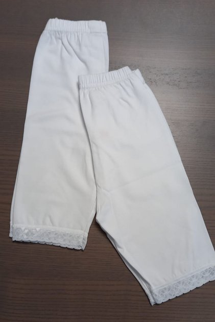 408 Girl's 2-Piece Half Tights-white