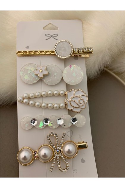 Cream Pearl 5 Piece Side Buckle Set