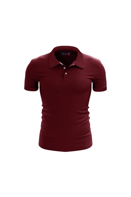 100% Cotton Plus Size Polo T-Shirt Ingens Bordo