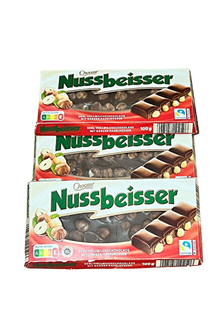 c h o c oセット Choceur Nussbeisser Fındıklı Çikolata 4'lü Paket 4x100 gr - Fiyatı