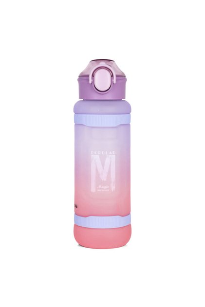 Water Bottle 1000ml with Straw- Purple
