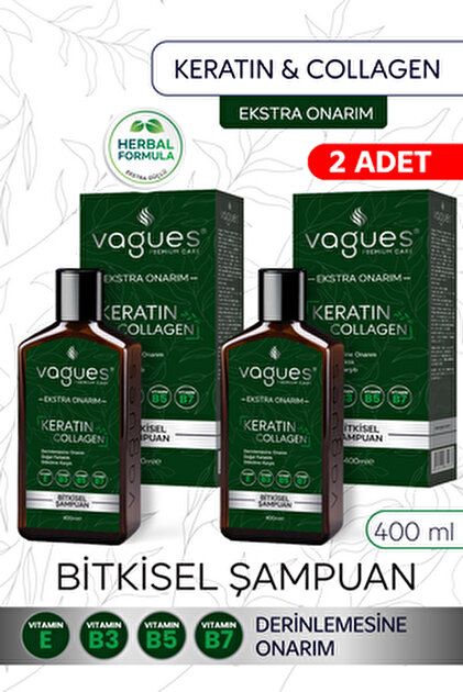 Vagues Premium Care Bitkisel Şampuan Aile Seti / Keratin Volume