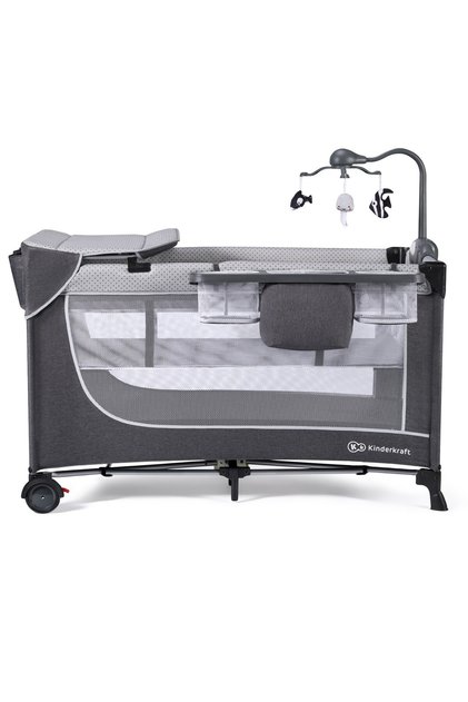 PATUT DE CALATORIE KINDERKRAFT LEODY, CU ACCESORII, GREY