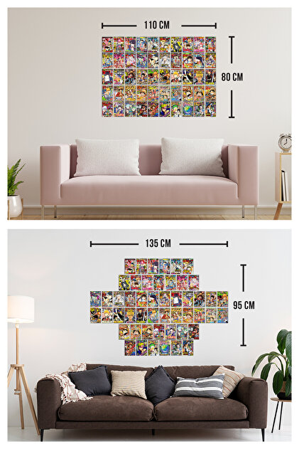 NeoPrint Anime Çizgi Roman Kart Poster- 50 Adet Renkli Japon Comic