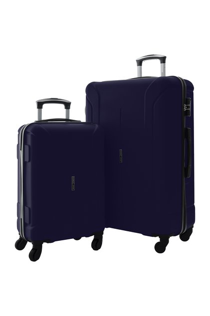 Hardside Travel Trolley Luggage 2 Pcs Set-NAVY