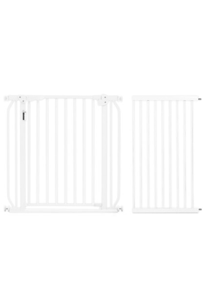 Baby Safe - Metal Safety LED Gate w / t 45cm Extension - White