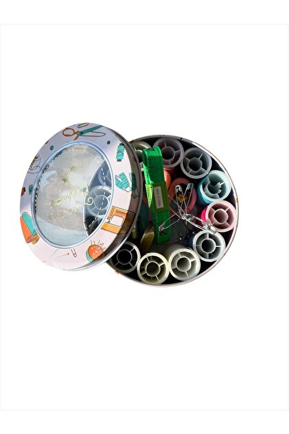 OZN AKSESUAR Yuvarlak Metal Kutu Dikiş Seti - Fiyatı, Yorumları