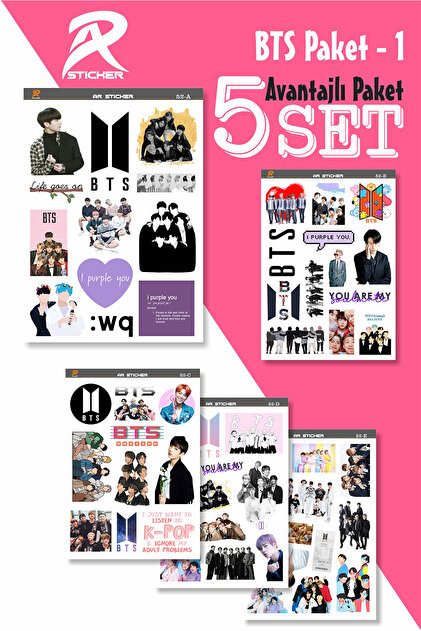owl bag KPOP-BTS Jungkook - Golden serisi çoklu sticker seti