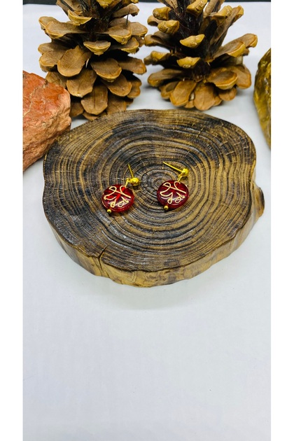 Handmade Ethnic Pattern Glass Earrings