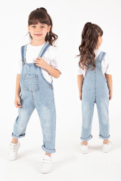 Çocuk Kot Salopet Unisex