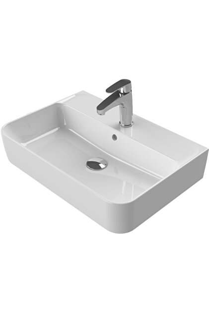 TURKUAZ Cerastyle Hera 60 X 42 Cm Duvara Sıfır Tezgah Üstü Çanak