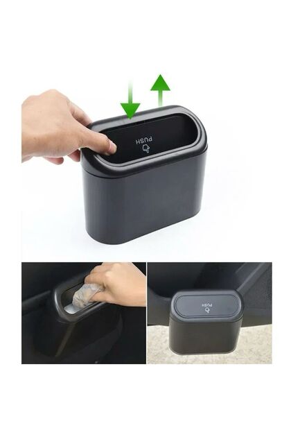 Portable Min Auto In-Car Trash Can Office Trash Can Portable Trash Can with Lid
