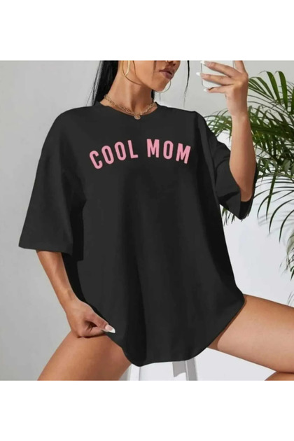 COOL MOM BASKILI HAMİLE T-SHİRT
