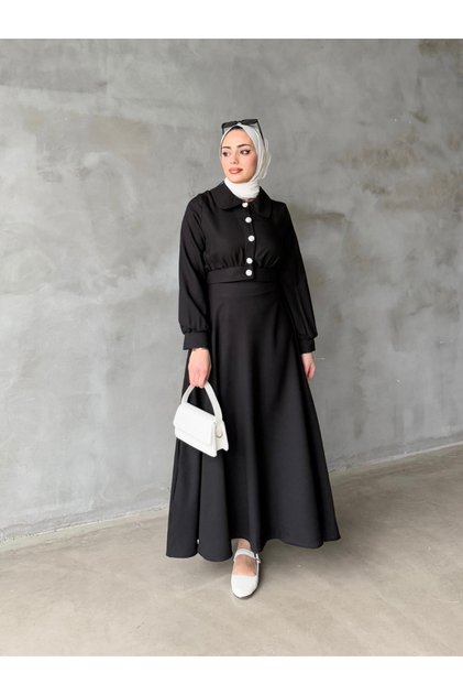 Nehir Etekli Takım Siyah