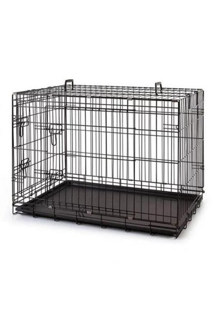 Metal Kedi Köpek Kafesi 91x61x66 Cm Siyah