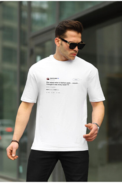 celiktasarım Kanye West Tweet When is Fashion Week T-shirt