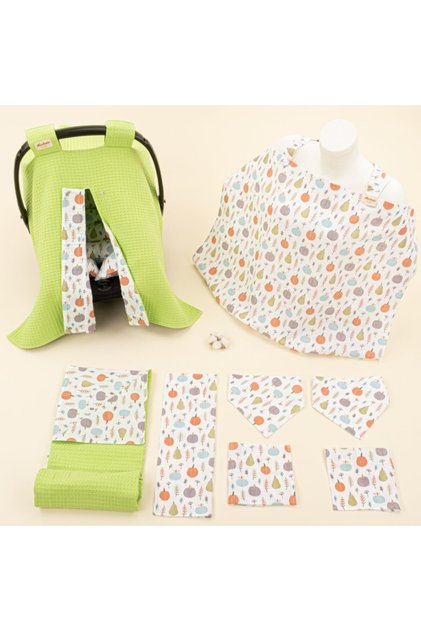 9 Piece Advantageous Set - Double Sided - Pistachio Green Honeycomb - Green Pumpkin