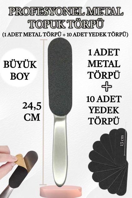 ÇELİK TOPUK TÖRPÜ BAŞLIK + 10 YEDEK TÖRPÜ