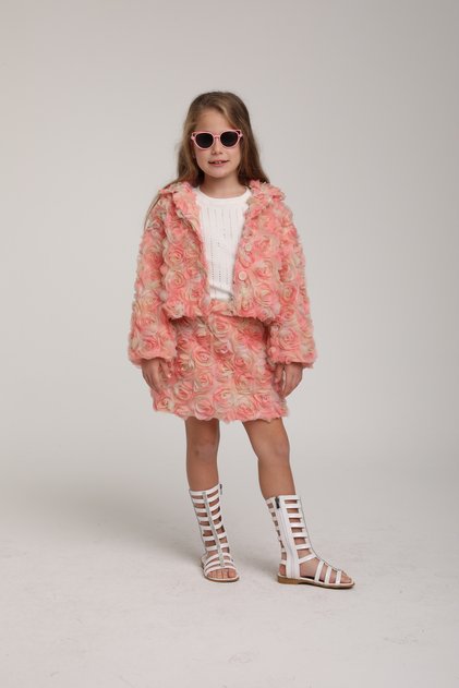 Premium Girl's Shorts Skirt Jacket Dress 2-Piece Set - Colorful / Mix
