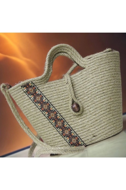 Straw Bag Design Bag, Authentic Women's Bag, Handmade Bag, Jute Bag