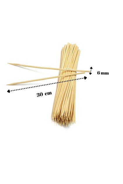 Bambu Çöp Şiş Çubuğu 7 Mm 40 Cm 24 (ADET)