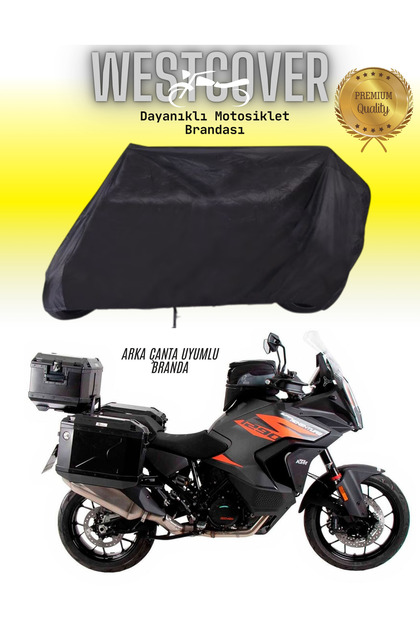 Ktm 250 Adventure Rear Bag Compatible Black Motorcycle Tarpaulin, Cover