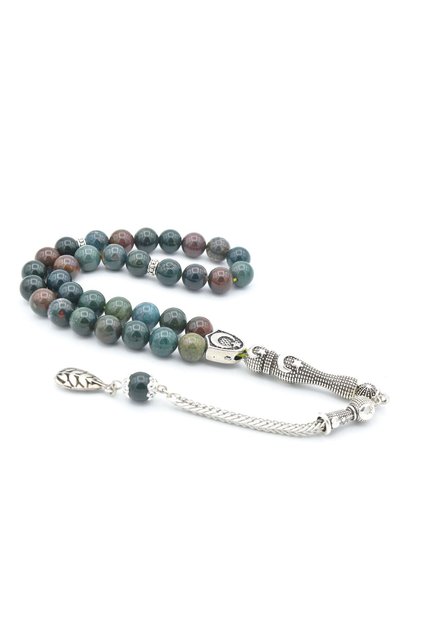 Genuine Natural Blood Stone Rosary 8.5 mm