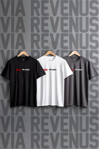 Ufc Printed 3-Piece Combed Cotton Tshirt