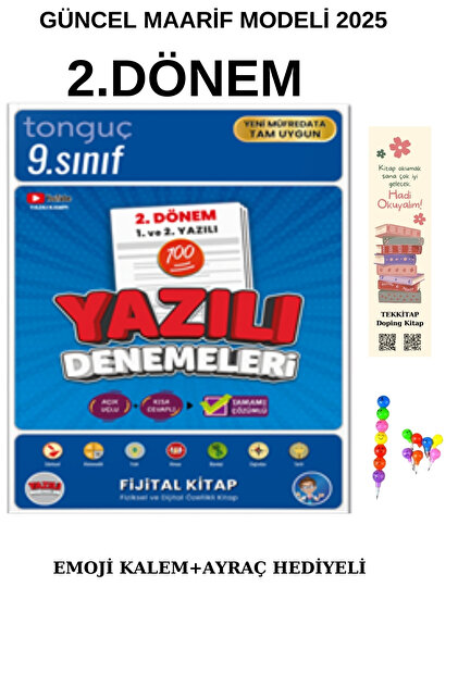 Tonguç Yayınları Tonguç 9. Sınıf Yazılı Denemeleri 2. Dönem 1 ve 2