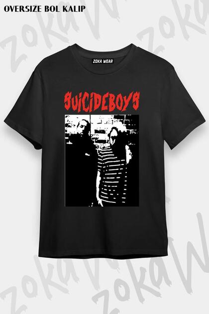 Unisex Oversize Fit Suicideboys $Uicideboy$ Design Printed Tshirt